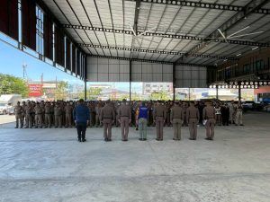 “ปล่อยแถวอำนวยความสะดวกการจราจร และรักษาความปลอดภัย โครงการส่งเสริมวัฒนธรรมท้องถิ่น ประจำปี 2568 ”